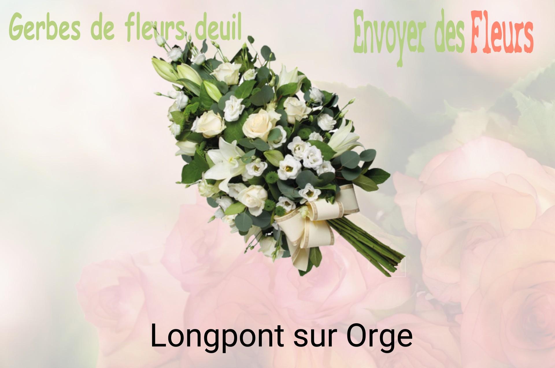 Gerbe de fleurs de deuil livrée à Longpont-sur-Orge